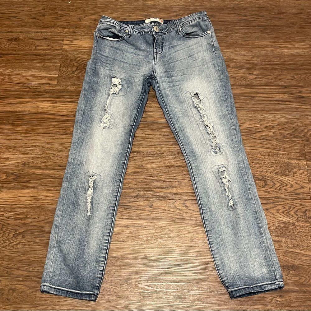 G by Guess Skinny Distressed Stretchy Jeans Blue Size 31